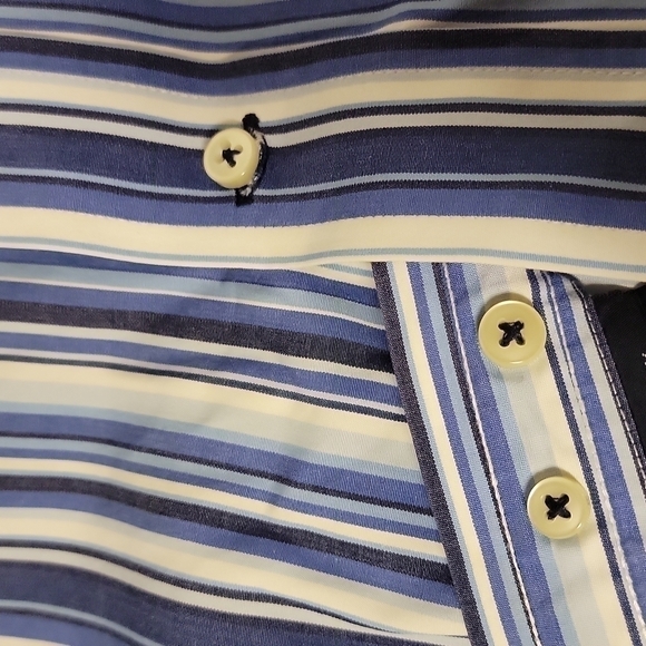 TOMMY Hilfiger 80s 2 ply fabric pinstriped long sleeve dress shirt size xl - Picture 5 of 10